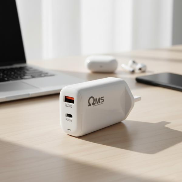 01KA7YYQNY22316RYTQCC56K42.png OM425 Dual-Port Fast Charger – 25 W Max