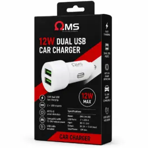 OM 208 - 12w DUAL USB CAR CHARGER